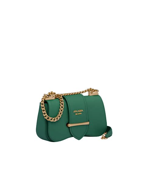 Emerald Green Saffiano Leather Prada Sidonie Bag 